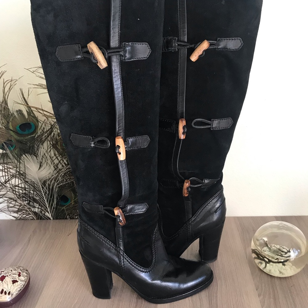 Boho black boots made in Italy